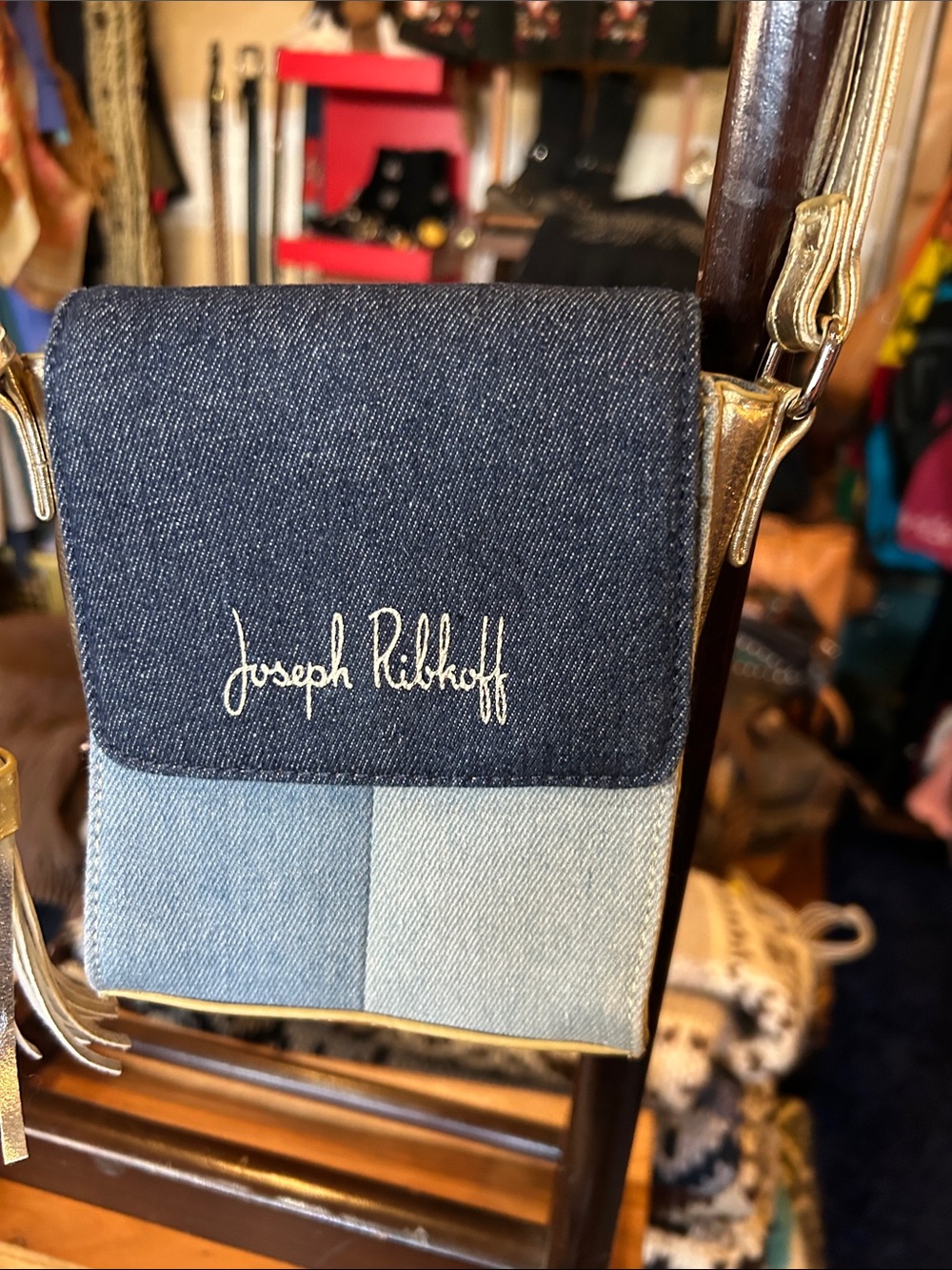 Joseph Ribkoff Two-Tone Denim Jeans in Dark and Light Blue